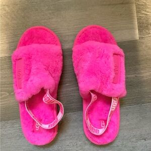 UGG Pink Fluffy Slipper/Clogs
